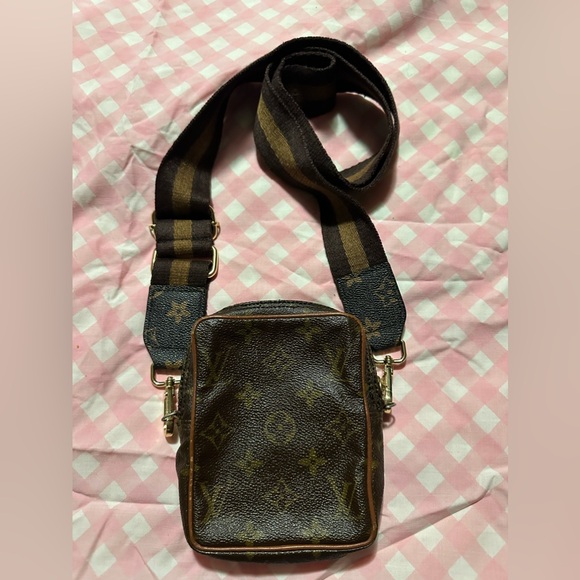 Louis Vuitton Danube Micro Mini Strap Brown Monogram Canvas Cross Body Bag - Picture 2 of 7